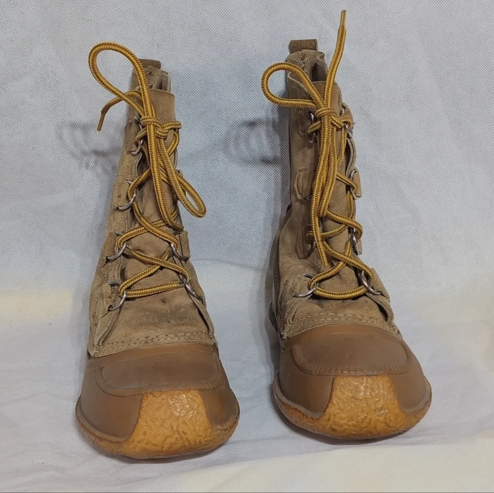 Vintage Sorel Sz 8 Tundra Tan Women's Combat Snow Boots